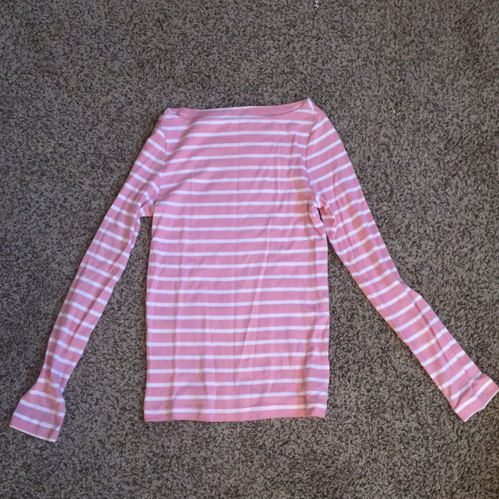 Pink striped t-shirt